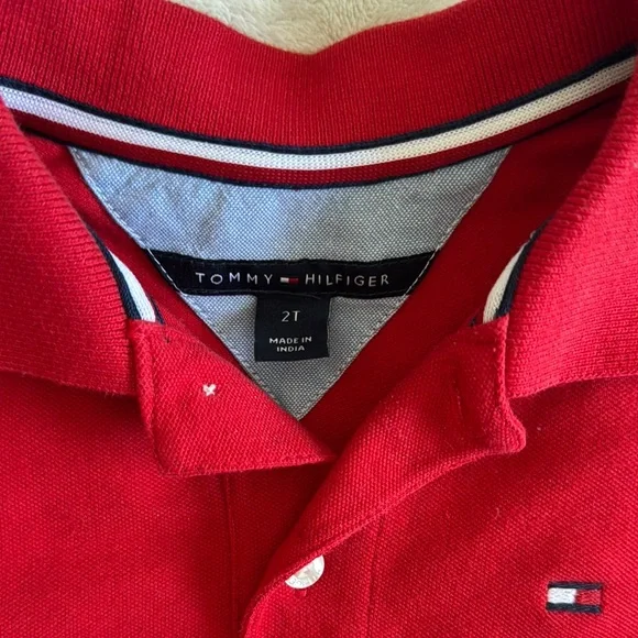 Tommy Hilfiger Kids Red Polo Shirt - Picture 2 of 2